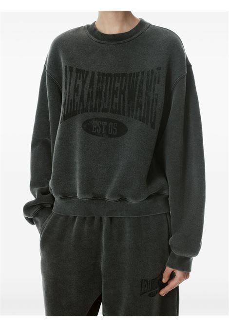 Black logo-print sweatshirt Alexander wang - women ALEXANDER WANG | 4CC2251539020A